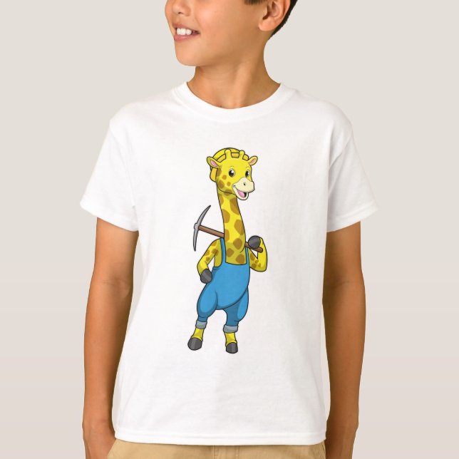 Camiseta Girafa como menor com picaxe (Frente)