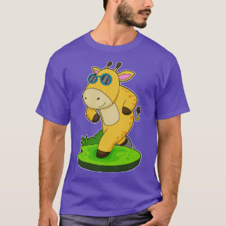 Camiseta Girafa Correndo Óculos