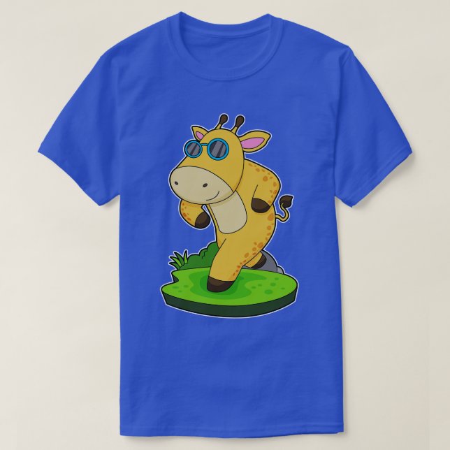 Camiseta Girafa Correndo Óculos (Frente do Design)