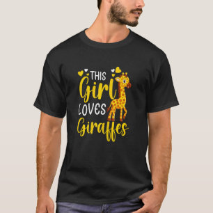 Camiseta Girafa Crianças Bonitas Esta Menina Adora Girafas