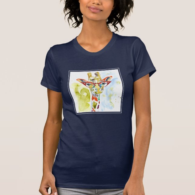 Camiseta Girafa de Calças Inteligentes (Frente)