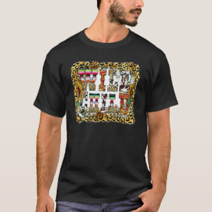 Camiseta Girafa de Couro de Vaca Selvagem do Sol Ocidental