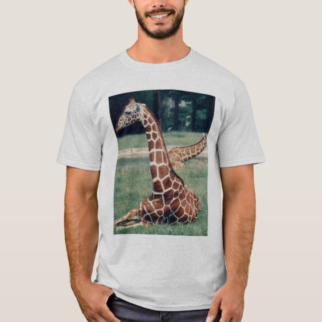 Camiseta Girafa de LazyDay - cinza (Frente)