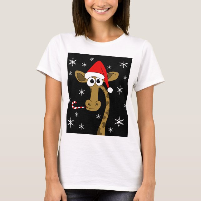 Camiseta Girafa de Natal (Frente)