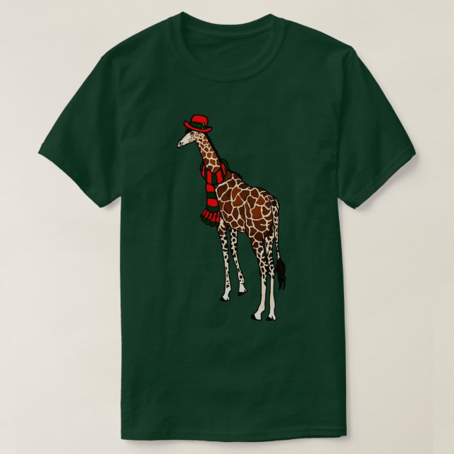 Camiseta Girafa de Natal (Frente do Design)