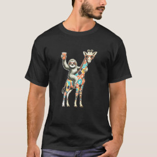 Camiseta Girafa de Preguiça Colorida Festa Rave EDM Festiva