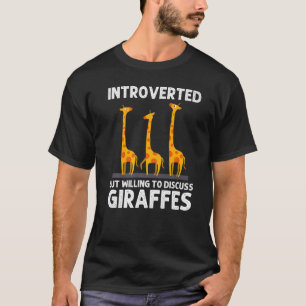 Camiseta Girafa Designs Para Homens Mulheres Safari Vida Se
