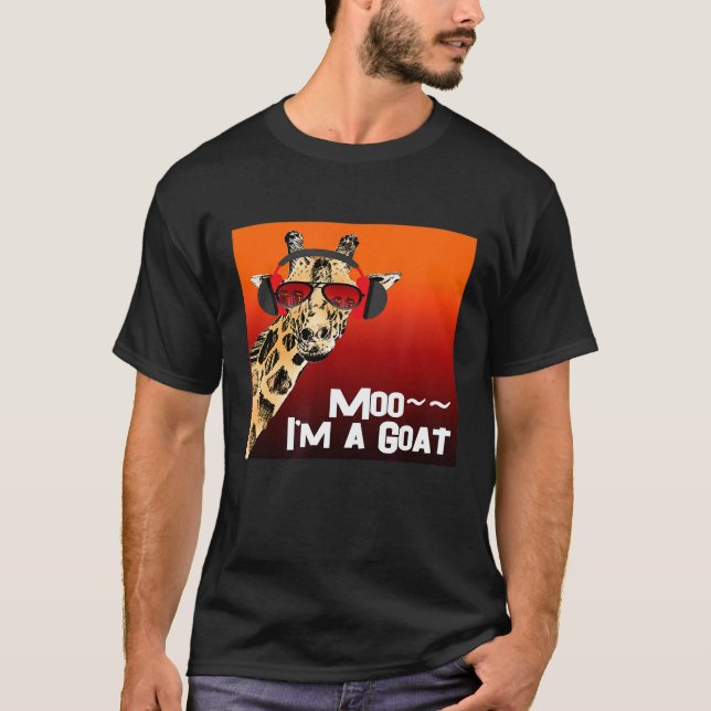 Camiseta Girafa Dizendo Moo Eu Sou Uma Música Gosta (Frente)