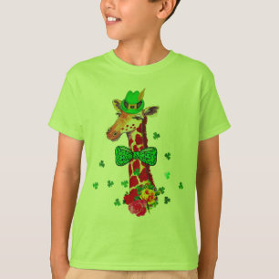 Camiseta Girafa do dia de St Patrick