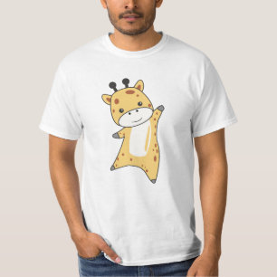 Camiseta Girafa Doce Animais Para Crianças Girafas Zoo Anim
