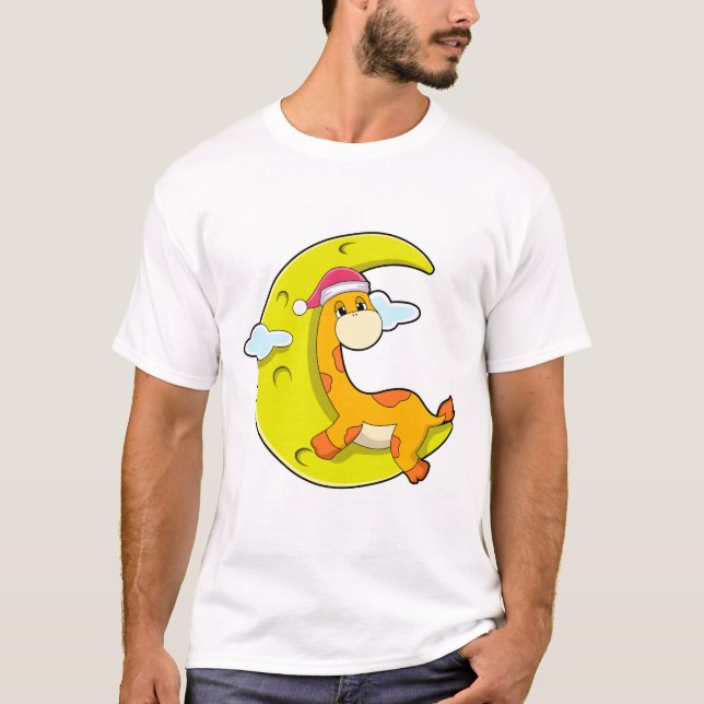 Camiseta Girafa dormindo com lua (Frente)