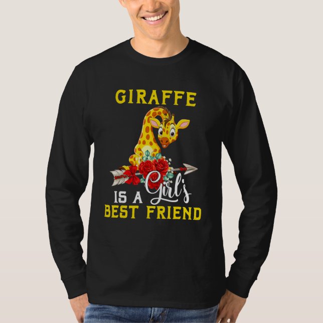 Camiseta Girafa é a melhor amiga engraçada girafa (Frente)
