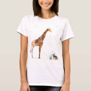 Camiseta Girafa e Coelho