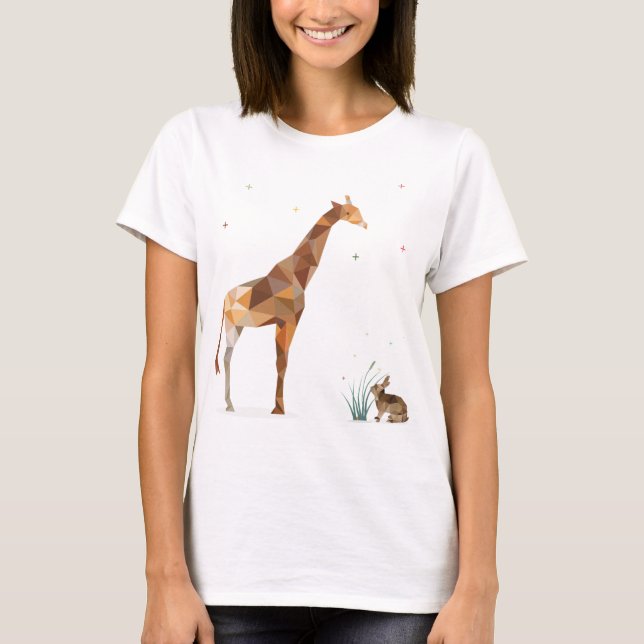 Camiseta Girafa e Coelho (Frente)