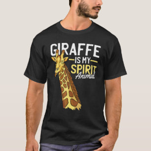 Camiseta Girafa É Minha Espírito Animal Safari Piscar os ol