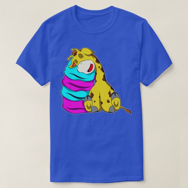 Camiseta Girafa em Sleeping (Frente do Design)