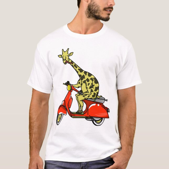 Camiseta Girafa em um piscar vermelho (Frente)