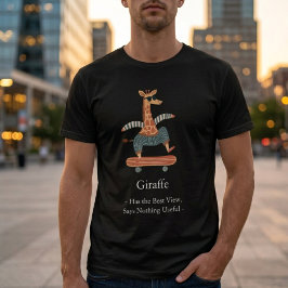 Camiseta Girafa Engraçada Melhor Vista Não Diz Nad