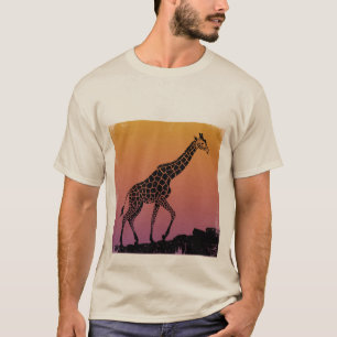 Camiseta girafa estilizada