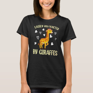 Camiseta Girafa, Eu Me Distraio Facilmente Com Girafas.