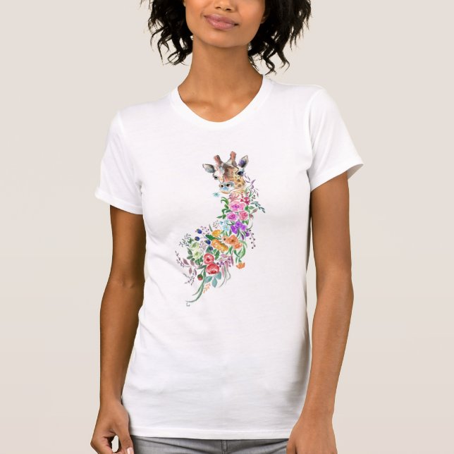 Camiseta Girafa Floral (Frente)