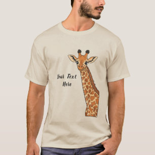 Camiseta Girafa Fofa Personalizada