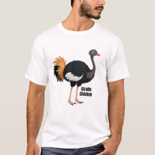 Camiseta Girafa Frango Engraçado Avestruz Pássaro Meme Piad