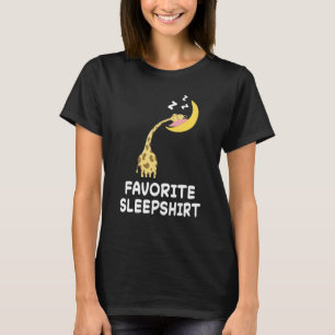 Camiseta Girafa Girafas dorme dormindo pijama