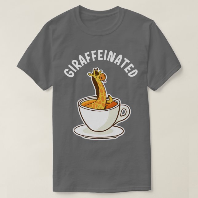 Camiseta Girafa Girafeinada E Cafeine Giraffe Safari (Frente do Design)