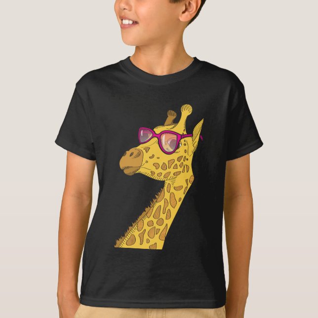 Camiseta girafa hipster (Frente)
