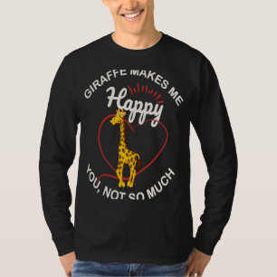 Camiseta Girafa Me Faz Feliz Não Tão Animal