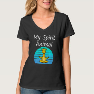 Camiseta Girafa Meu Espírito Animal Relaxando Mediação Yoga