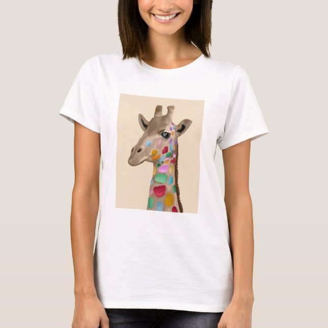 Camiseta Girafa multicolorida (Frente)