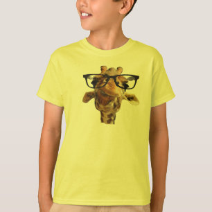 Camiseta girafa na ideia do presente do design das