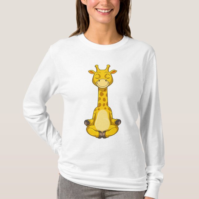 Camiseta Girafa na Meditação Yoga (Frente)