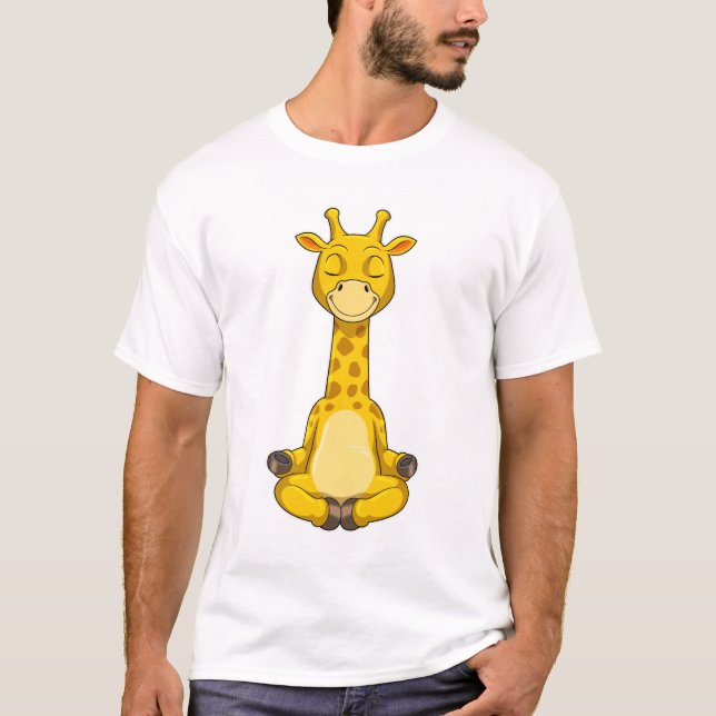 Camiseta Girafa na Meditação Yoga (Frente)