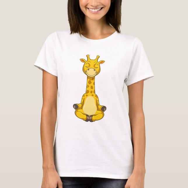 Camiseta Girafa na Meditação Yoga (Frente)