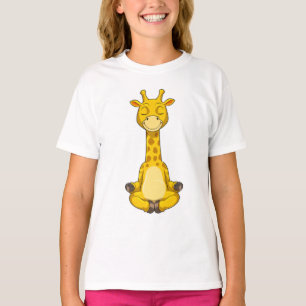 Camiseta Girafa na Meditação Yoga