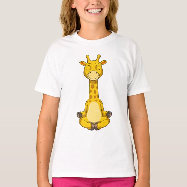 Camiseta Girafa na Meditação Yoga (Frente)
