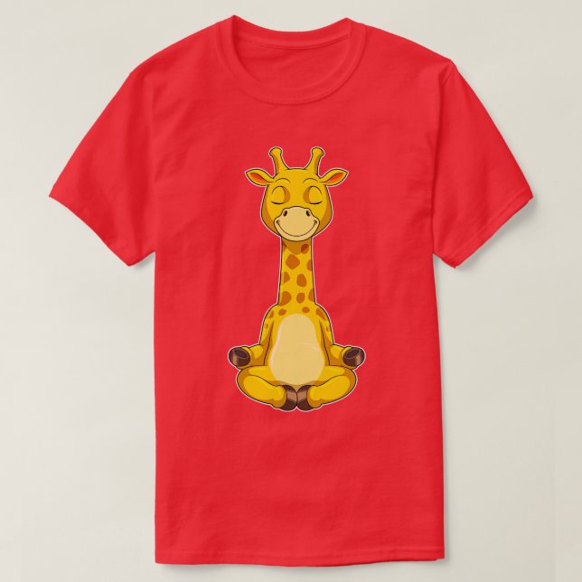 Camiseta Girafa na Meditação Yoga (Frente do Design)