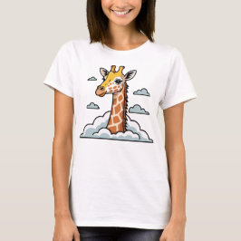 Camiseta Girafa nas Nuvens Animal Fofo