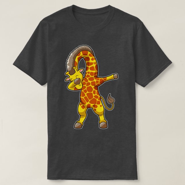 Camiseta Girafa no Hip Hop Dance Dab (Frente do Design)