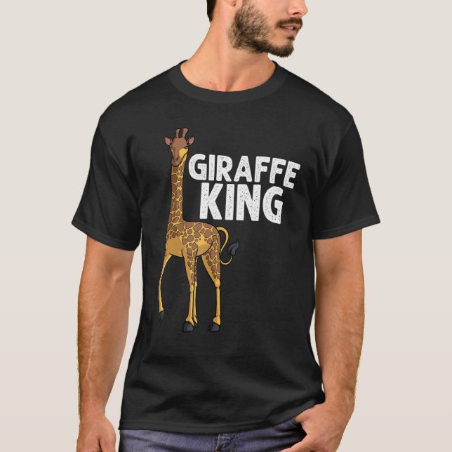 Camiseta Girafa Para Homens Vovô Pai Giraffe Animal 1 (Frente)