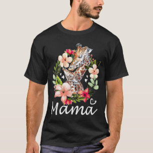 Camiseta Girafa para Mulheres Meninas Gráfico Floral Mais T