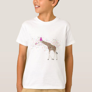 Camiseta Girafa Partilhando Animais Safari Festa