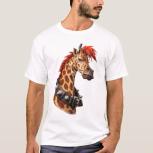 Camiseta Girafa Punk – Estilo de Rua Único