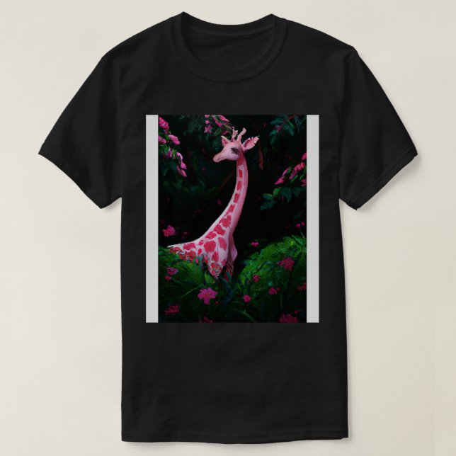 Camiseta Girafa Rosa 1 (Frente do Design)