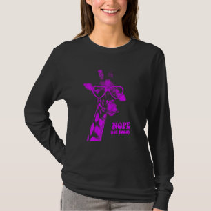 Camiseta Girafa Rosa Com Óculos Cardíacos Gótico De Pastel