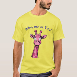 Camiseta Girafa Rosa Surpreendente