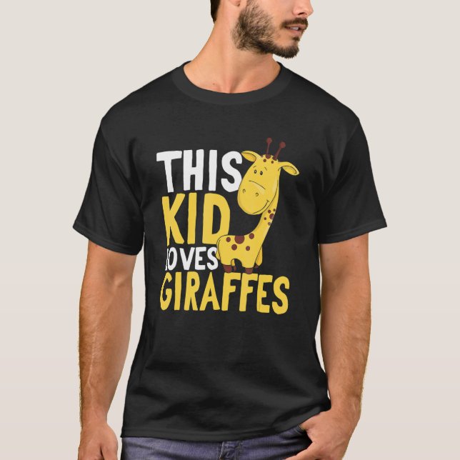 Camiseta Girafa Safari Animais Assim Crianças Adoram Girafa (Frente)